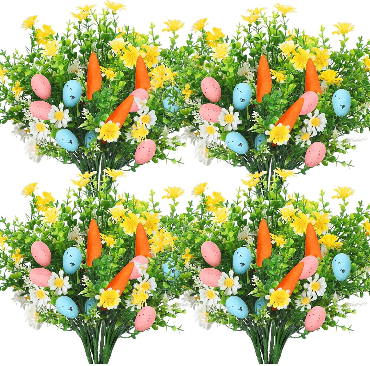 6 pcs Easter Egg & Berry Picks – Spring Floral Stems for Centerpiece Decor